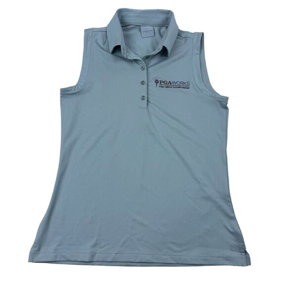 DUNNING GOLF Gray Sleeveless Polo Shirt Tank PGA Works Collegiate Championship S - Picture 1 of 10